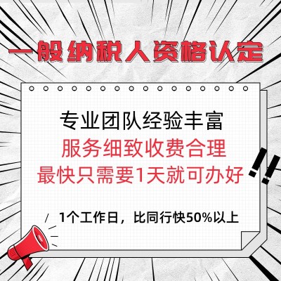 一般纳税人资格认定